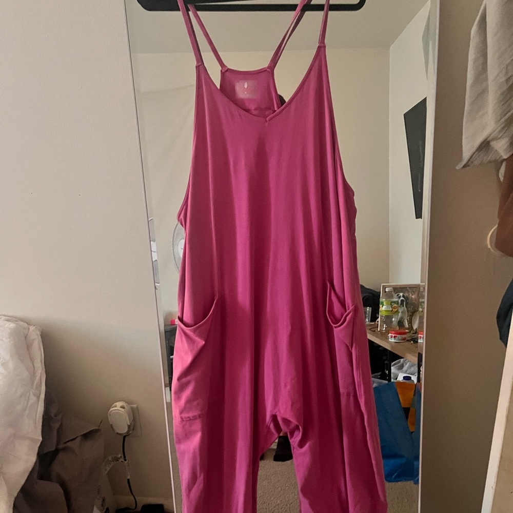 Free people pink jumpsuit